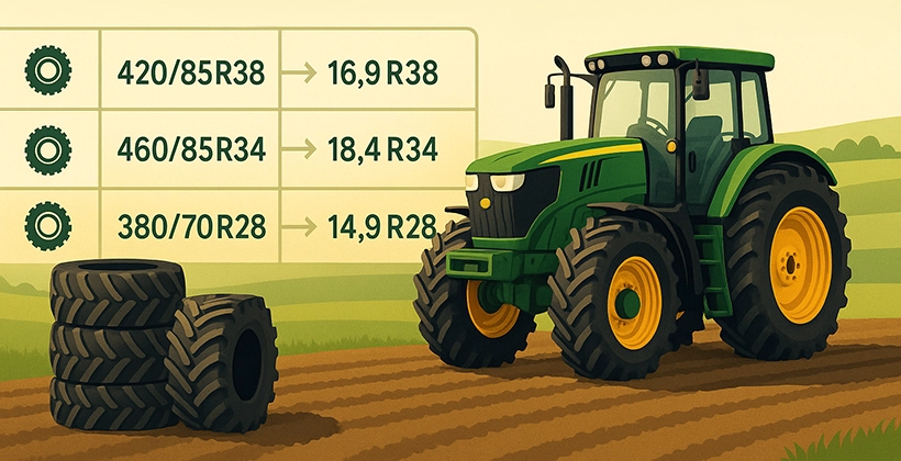 Remplacements de pneus agricoles